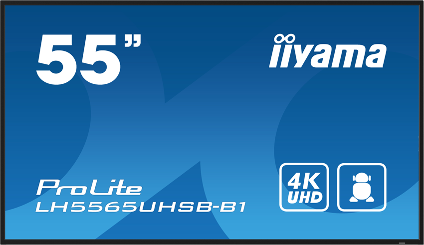 iiyama ProLite LH5565UHSB-B1 – 55" 4K Android Display, 800 cd/m² High-Brightness für 24/7 Digital Signage & Präsentationen