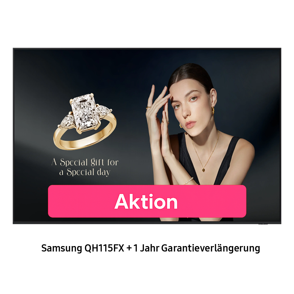 Samsung QH115FX – 115″ 4K Supersized Signage mit 24/7 Dauerbetrieb + 1 Jahr Garantieverlängerung gratis