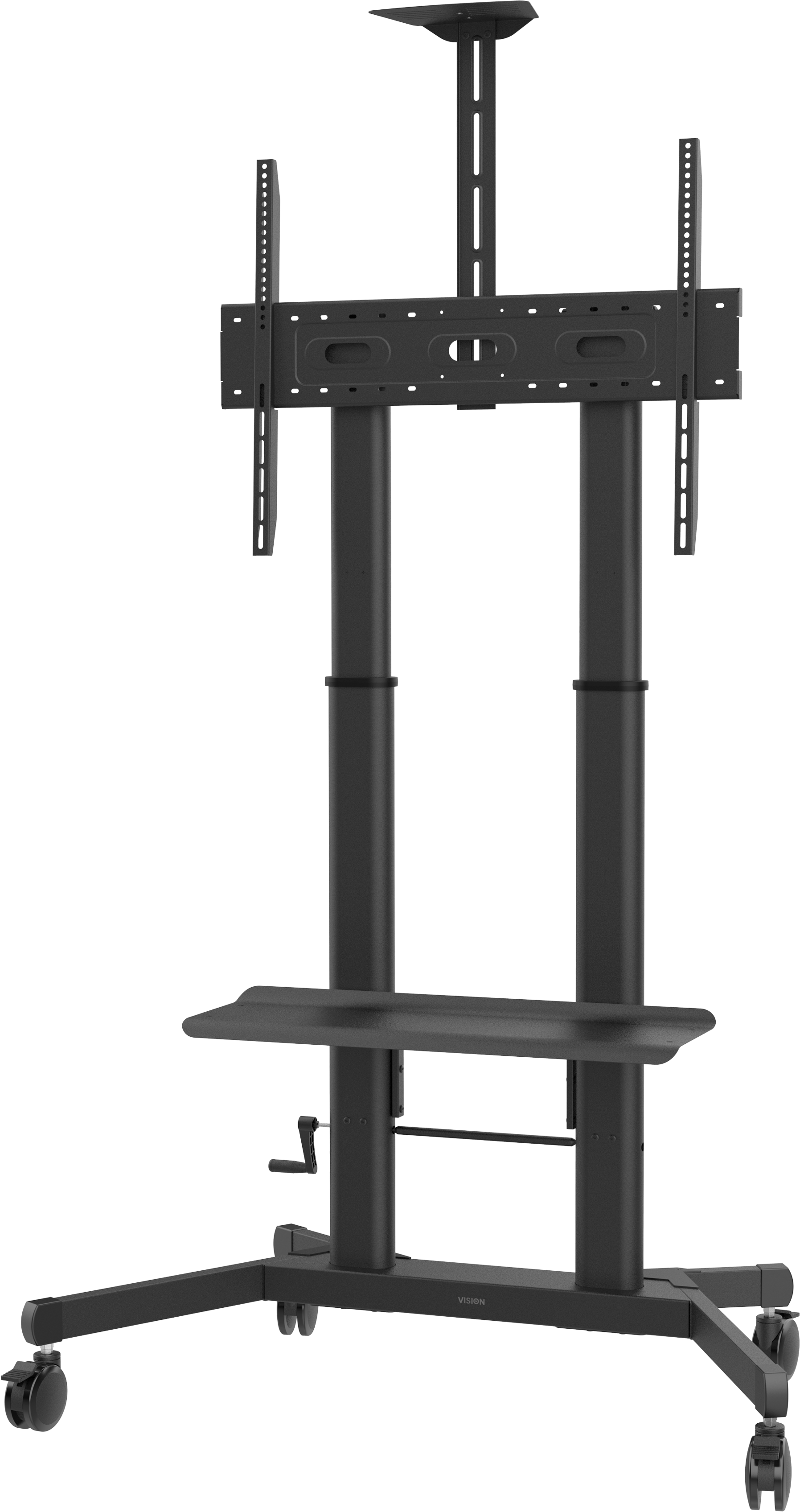 Vision VFM-F26 - höhenverstellbarer Rollwagen - 55-100 Zoll, VESA 800x600mm, bis max. 80kg, Schwarz
