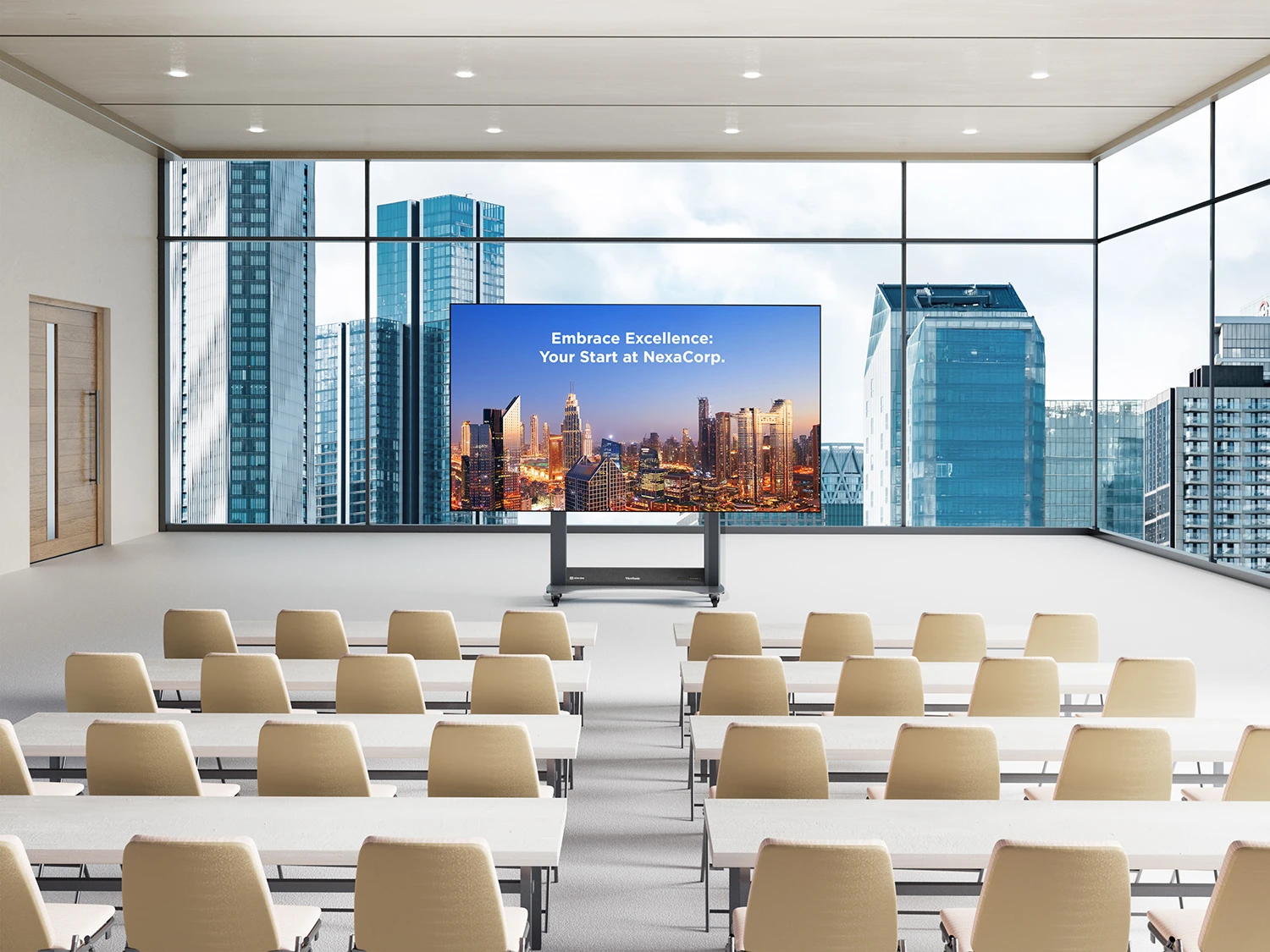 Schulungsraum mit LED-Wall