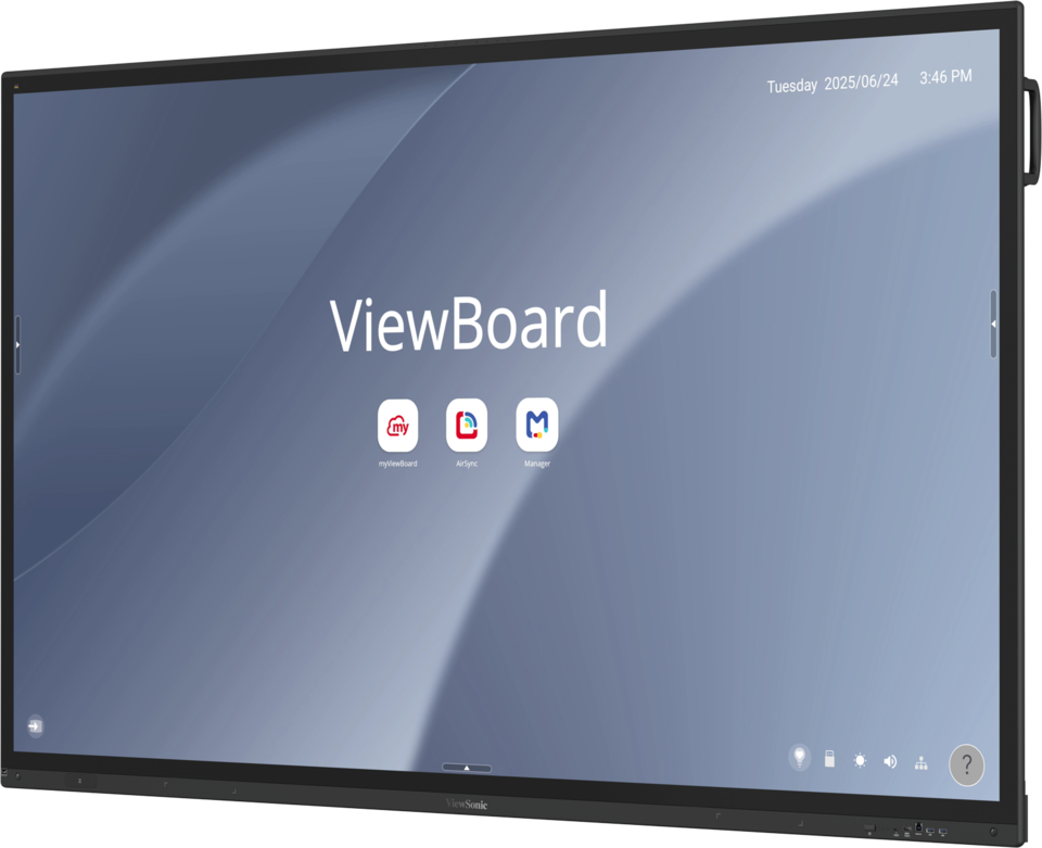 ViewSonic IFP6563-1C - 65 Zoll - 450 cd/m², 4K, 3840 x 2160 Pixel, 50 Punkt, EDLA - PCAP Touch-Display, Mikrofon, Android 15