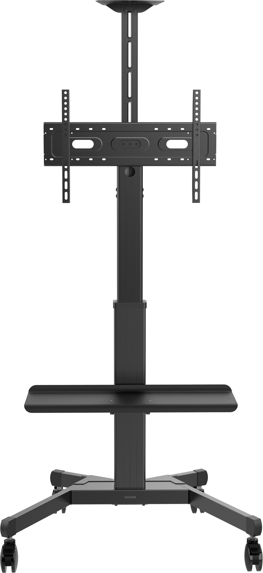 Vision VFM-F22 - höhenverstellbarer Rollwagen - Drehbar - 31-80 Zoll, VESA 600x400mm, bis max. 60kg, Schwarz