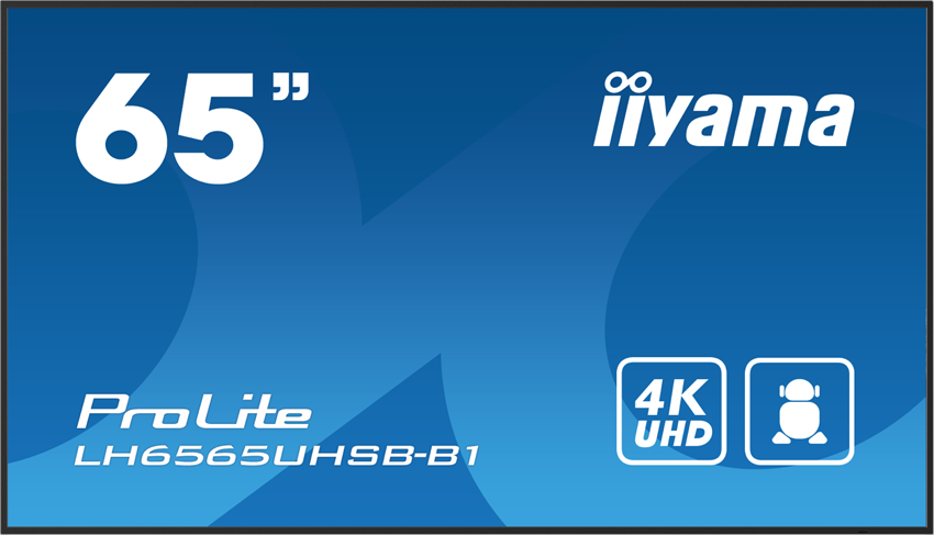 iiyama ProLite LH6565UHSB-B1 – 65" 4K Android Display, 800 cd/m² High-Brightness für 24/7 Digital Signage & Präsentationen
