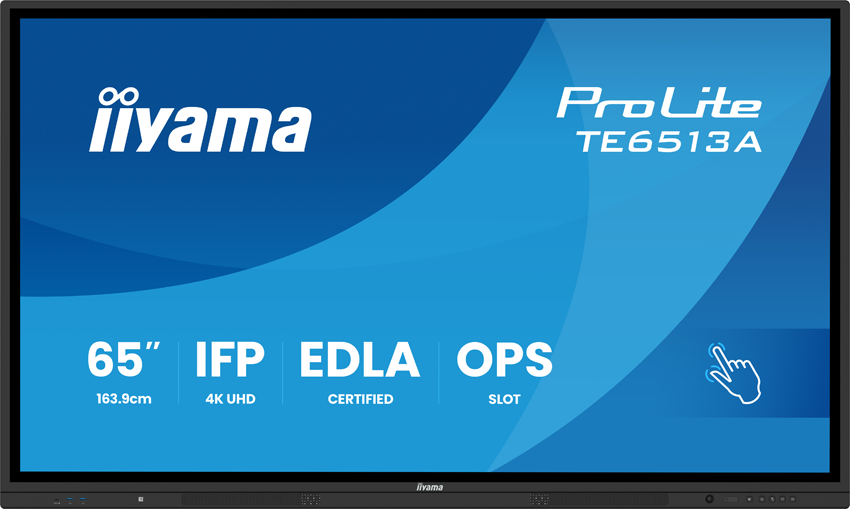 iiyama ProLite TE6513A-B1AG – 65" 4K UHD Touchdisplay (450 cd/m², 18/7, 40 Touchpunkte, 3840×2160 Pixel)