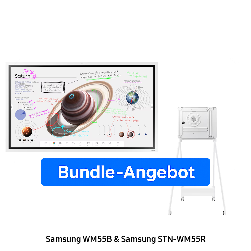 Samsung Flip Pro WM55B Bundle - 55 Zoll Flipchart & STN-WM55R Rollwagen