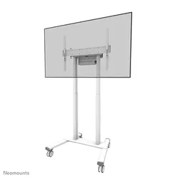 Neomounts Move Lift FL55-875WH1 - höhenverstellbarer Rollwagen, 55-100 Zoll, VESA bis 800x600mm, bis max. 110kg, Weiß