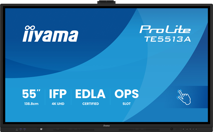 iiyama ProLite TE5513A-B1AG – 55" 4K UHD Touchdisplay (450 cd/m², 18/7, 40 Touchpunkte, 3840×2160 Pixel)