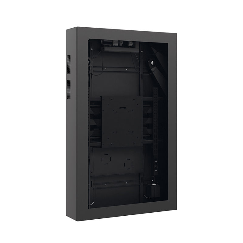 Hagor SOPW 75" Portrait - Outdoorgehäuse inkl. Lüftung und Heizung, IP65, VESA bis 600x600, Schwarz
