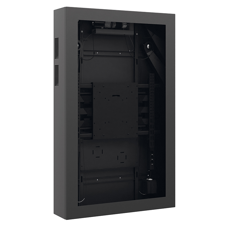 Hagor SOPW 65" Portrait - Outdoorgehäuse inkl. Lüftung und Heizung, IP65, VESA bis 600x600, Schwarz