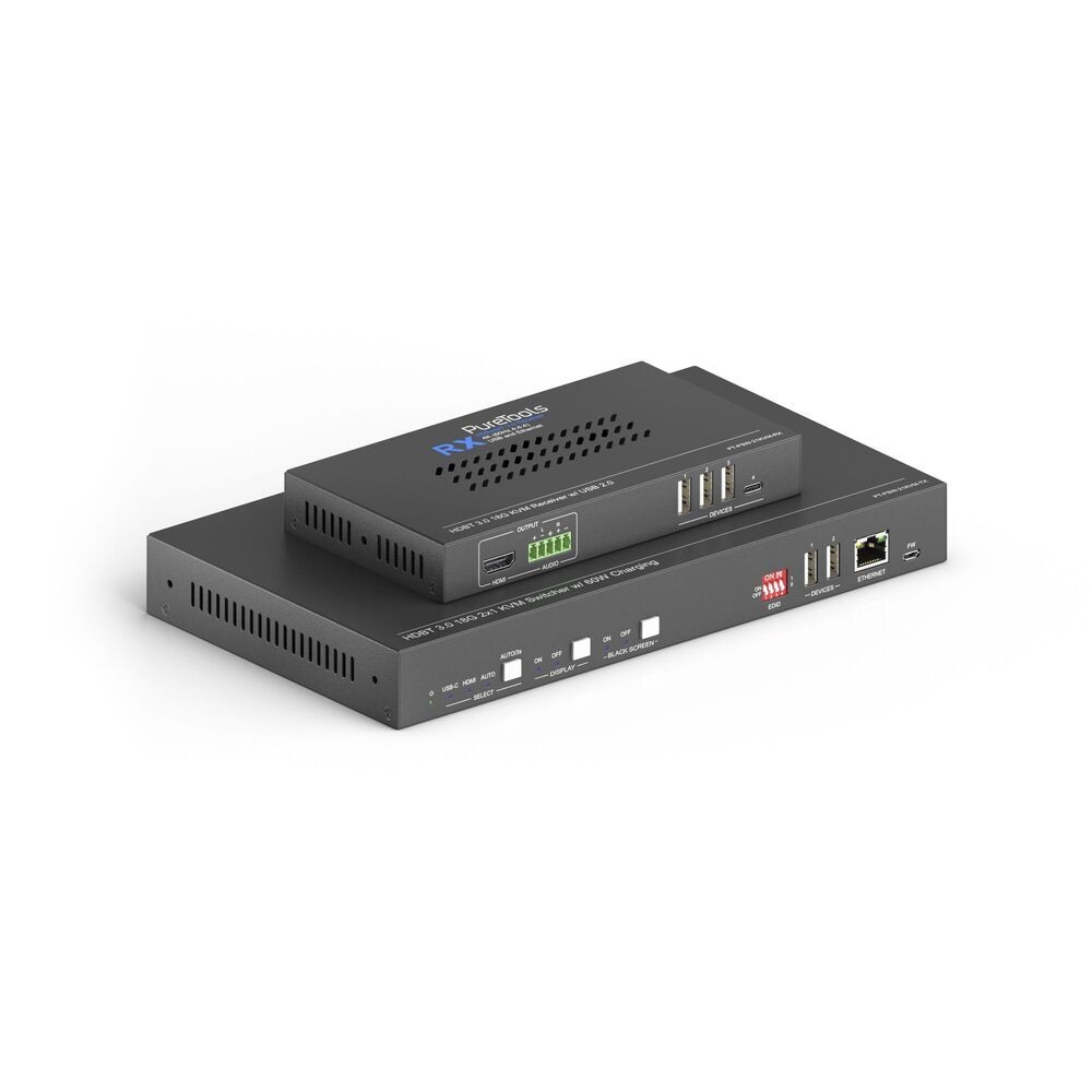 PureTools PT-PSW-21KVM – 2×1 Multiformat Präsentations-Switcher mit 2x2 KVM-Set, 4K60 (18 Gbps)