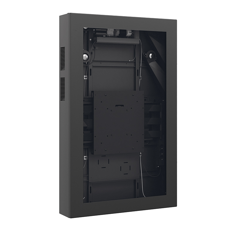 Hagor SOPW 55" Portrait - Outdoorgehäuse inkl. Lüftung und Heizung, IP65, VESA bis 400x400, Schwarz