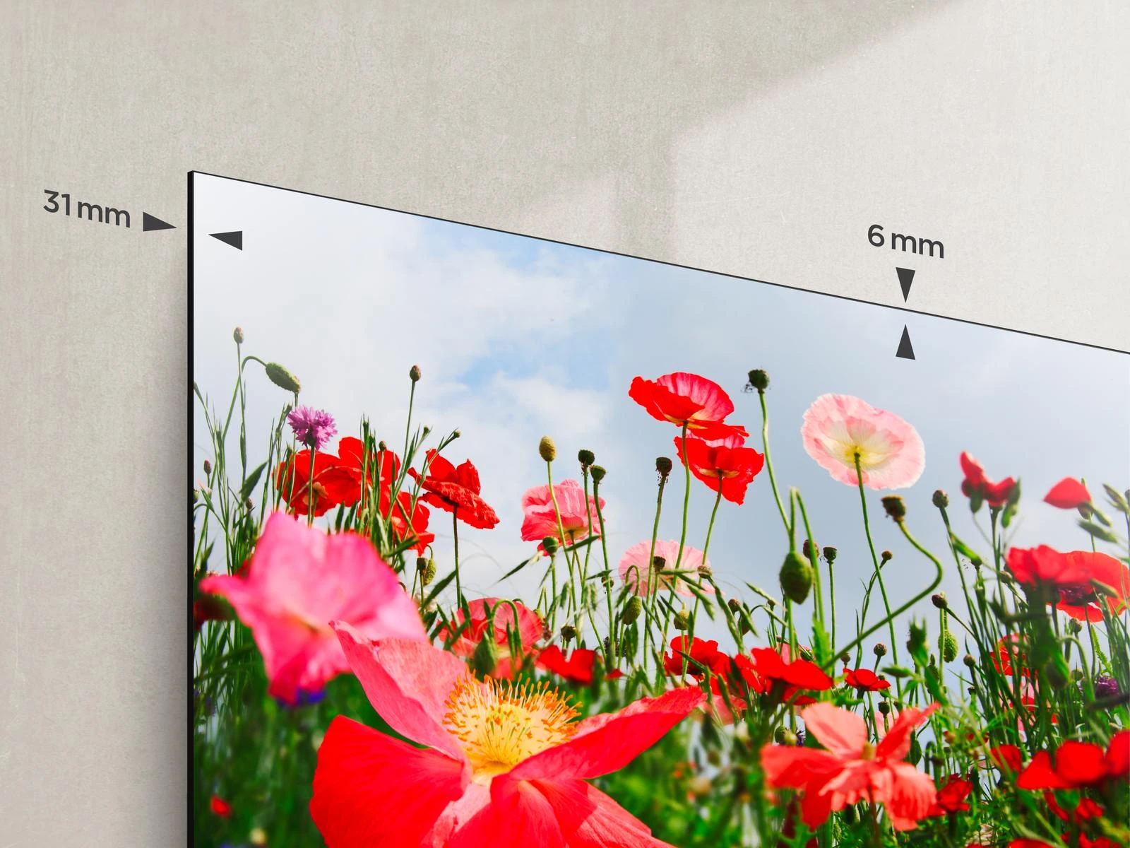 Ultraschlankes, rahmenloses Design für ein hochwertiges Erscheinungsbild